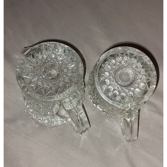 Sugar and Creamer Lot, Vintage Clear Cut Glass - Picture 6 of 12